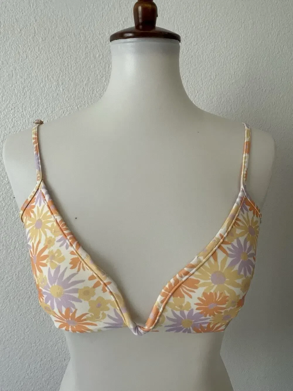 L*Space Swim Bikini Top Plunge Multicolor Floral Swimwear